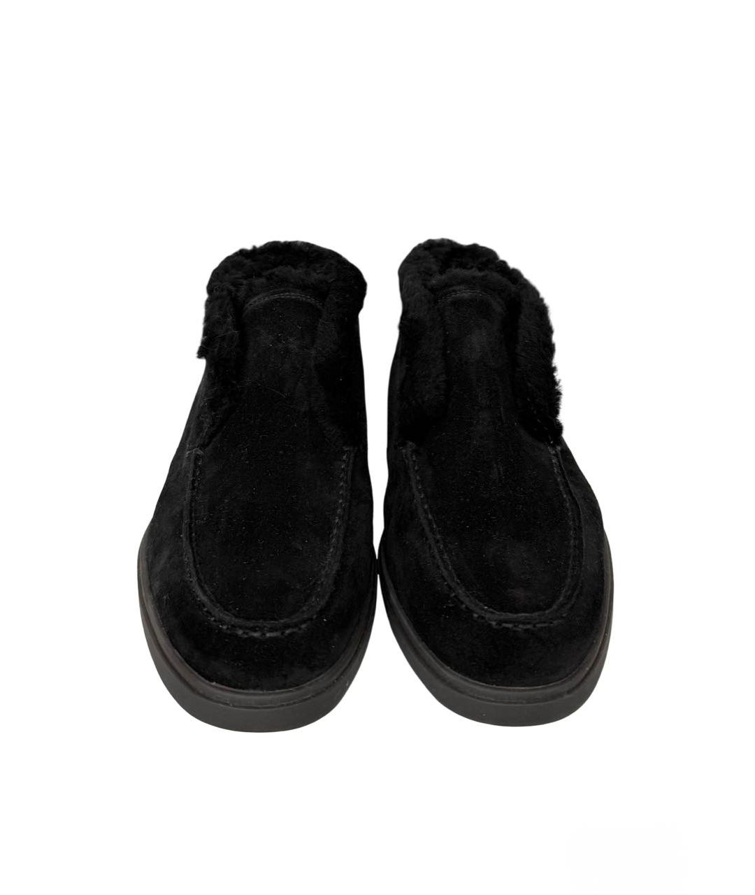 SANTONI Черные замшевые лоферы, фото 2