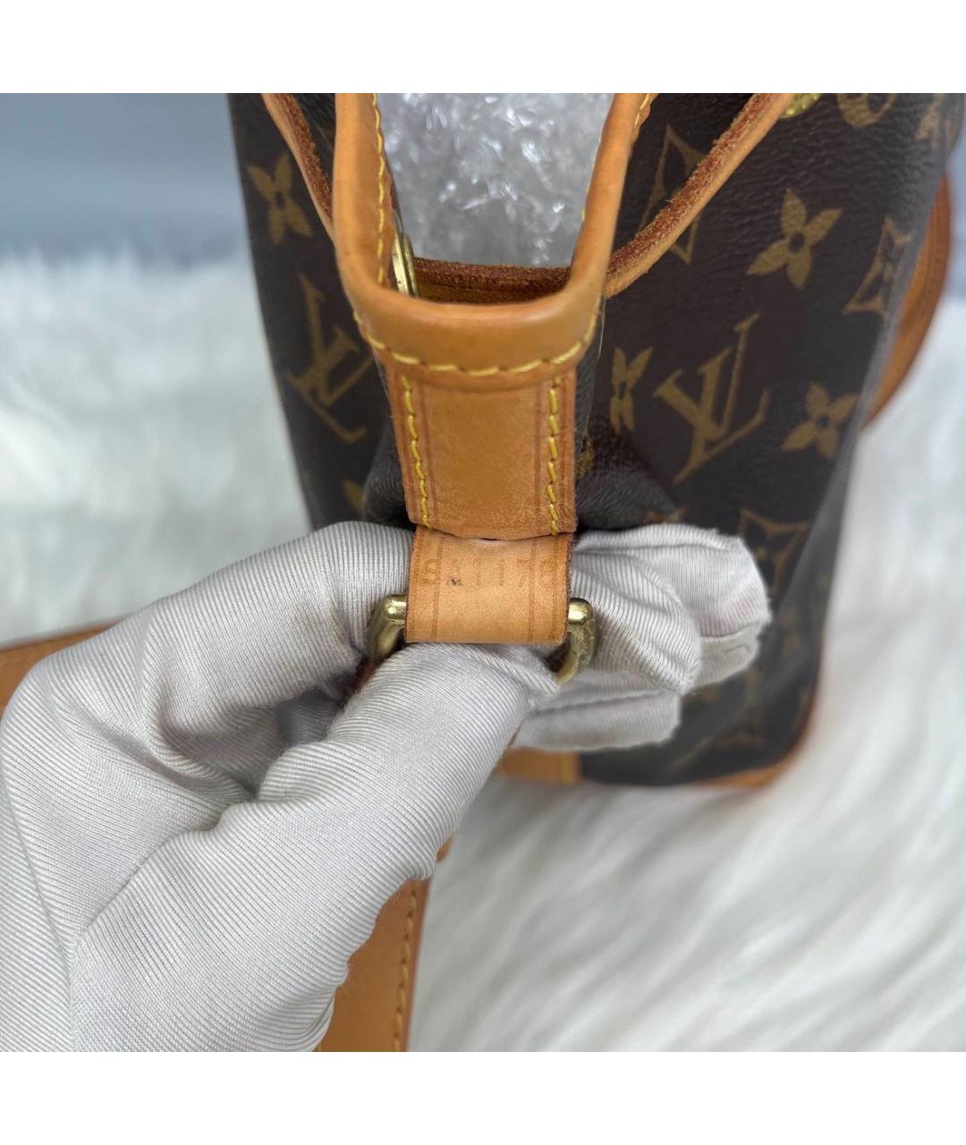 LOUIS VUITTON Коричневая сумка через плечо из искусственной кожи, фото 7