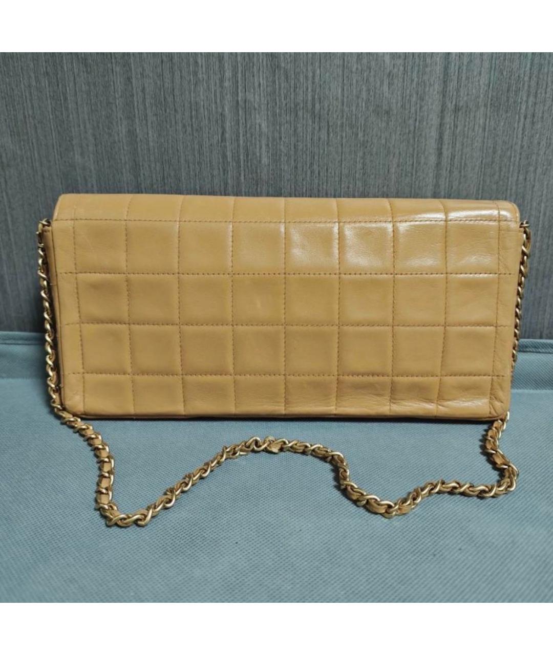 CHANEL Бежевая кожаная сумка через плечо, фото 2