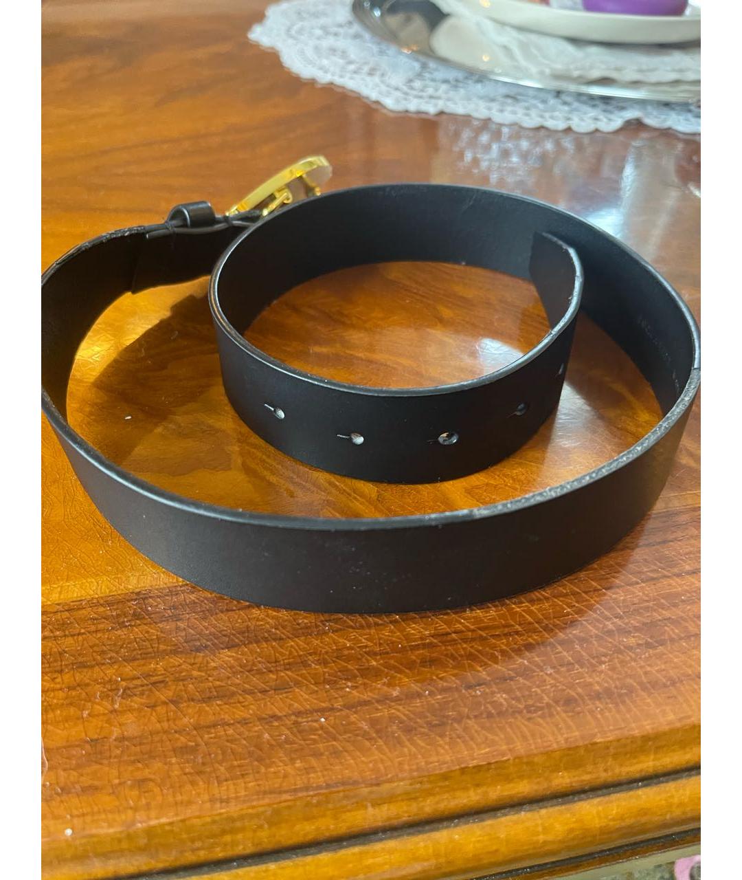 DSQUARED2 Черный кожаный ремень, фото 3