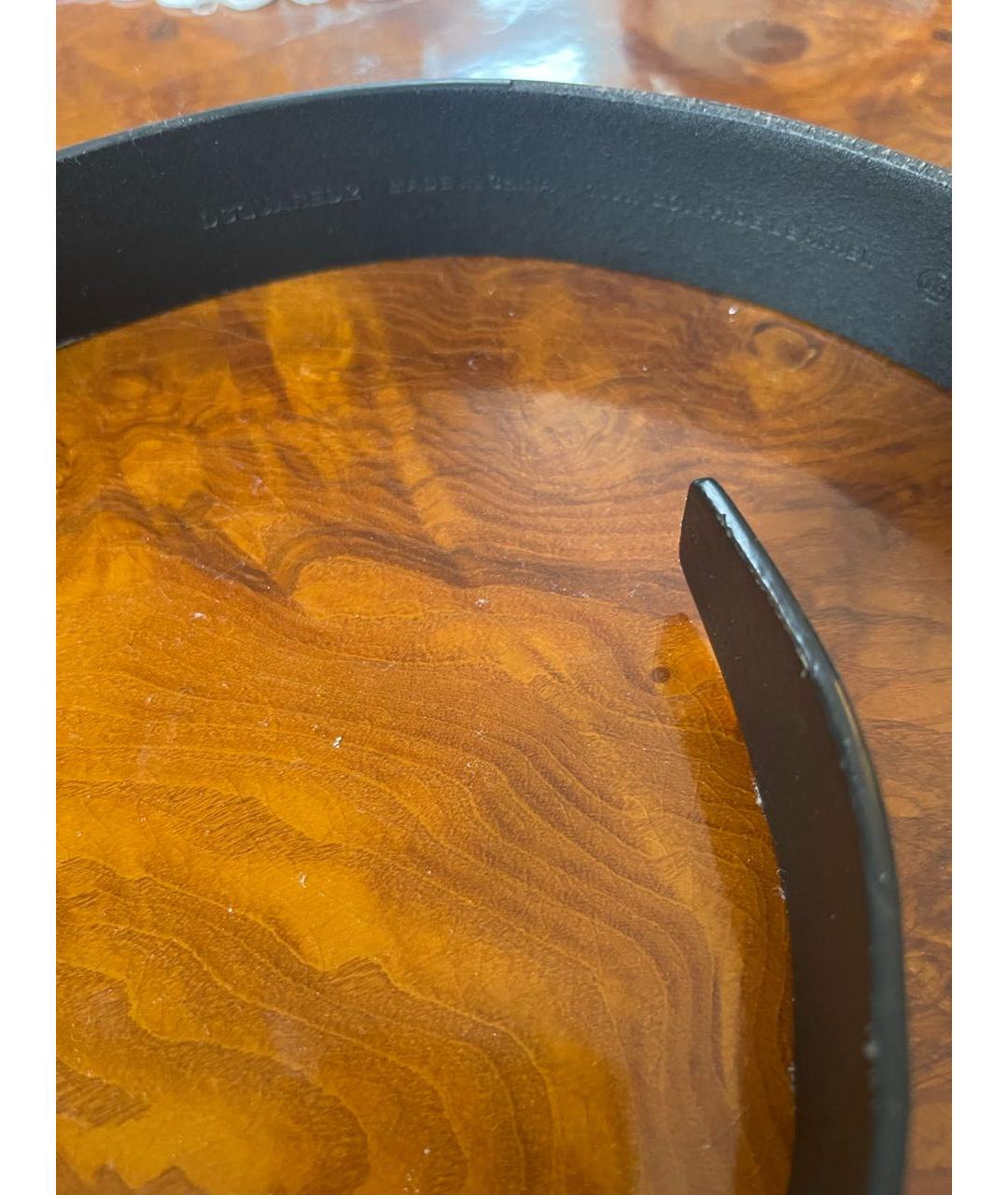 DSQUARED2 Черный кожаный ремень, фото 4