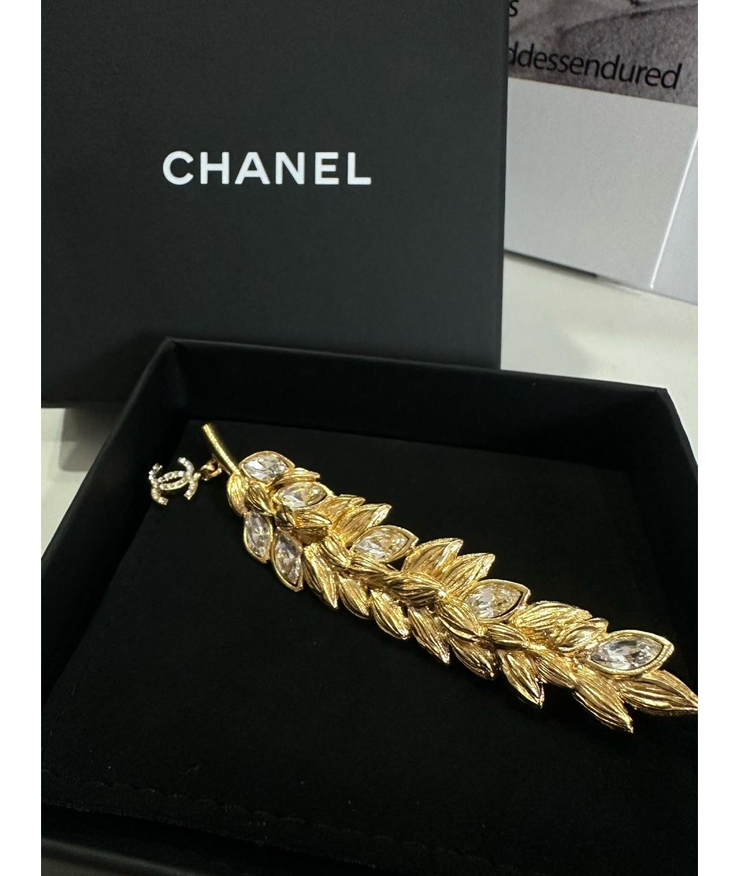 CHANEL Золотая металлическая булавка / брошь, фото 3