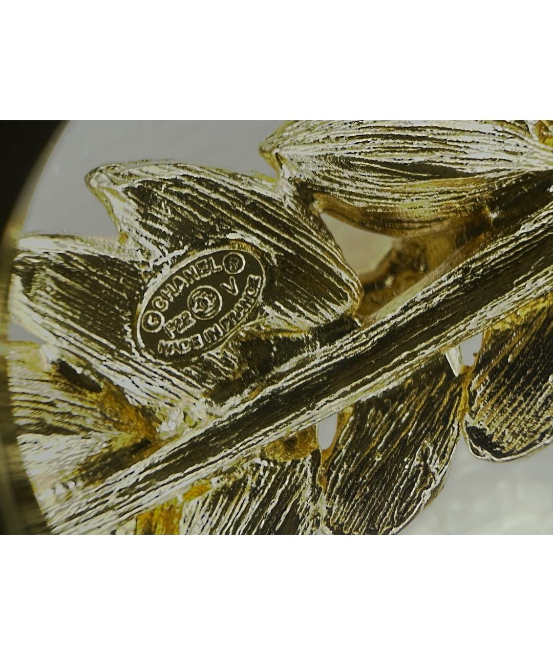 CHANEL Золотая металлическая булавка / брошь, фото 4
