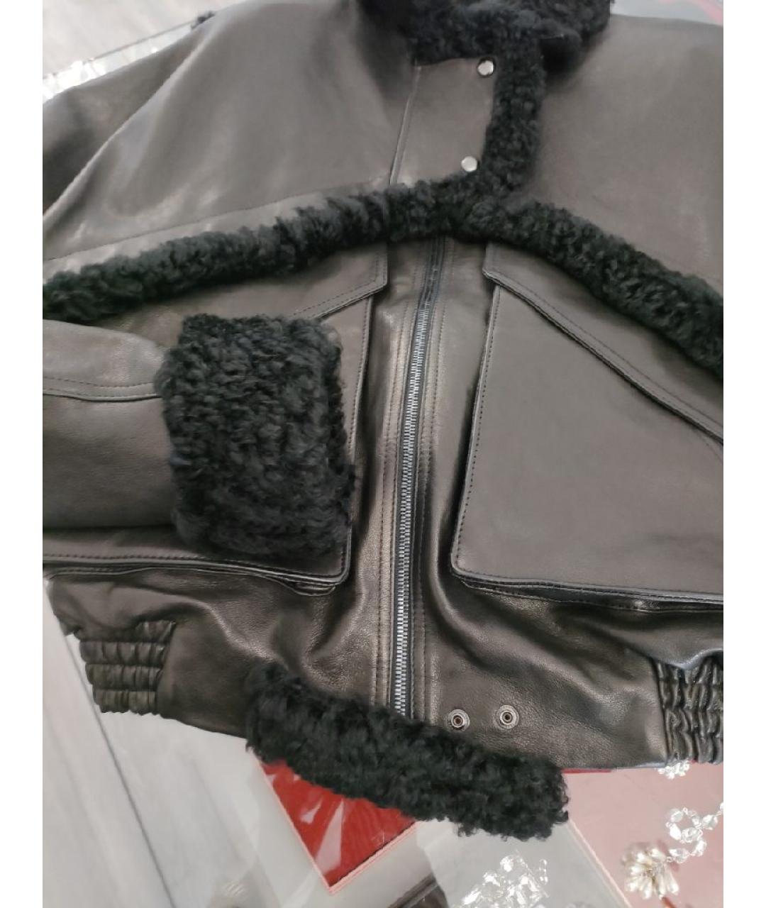 MAGDA BUTRYM Черная кожаная куртка, фото 4