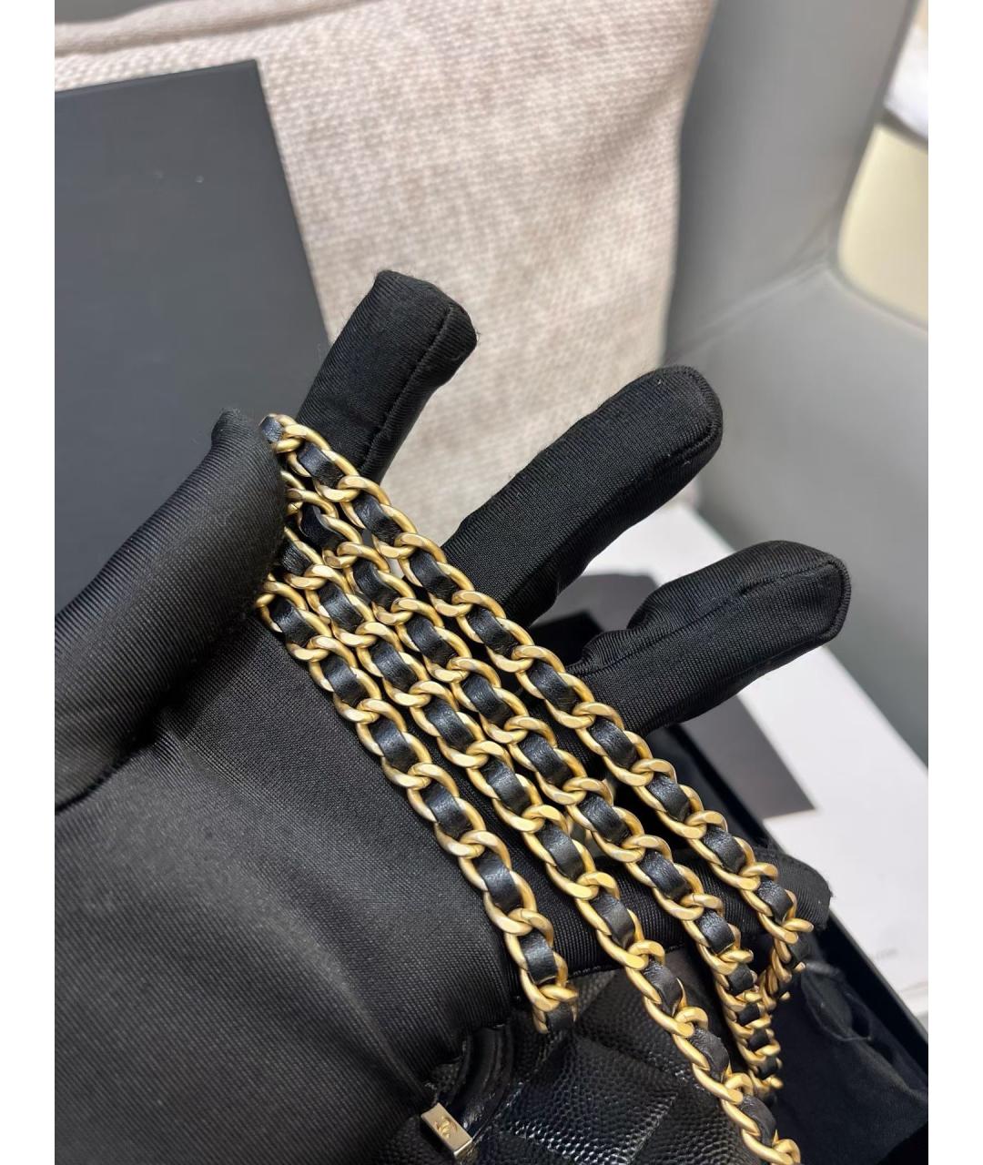 CHANEL Черная кожаная сумка через плечо, фото 9