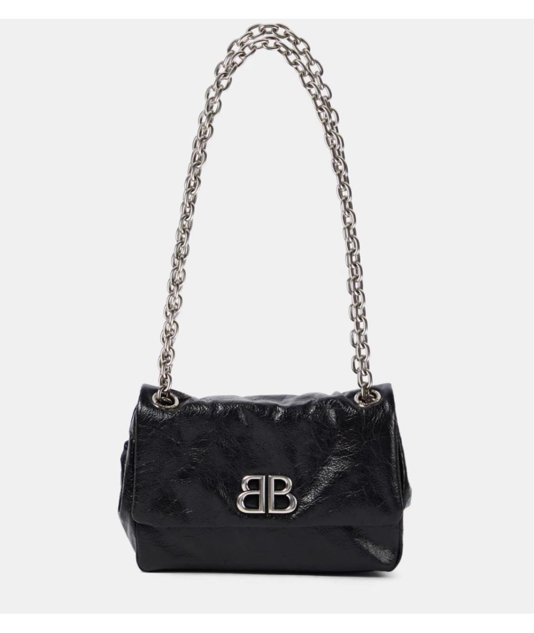 BALENCIAGA Черная кожаная сумка через плечо, фото 9
