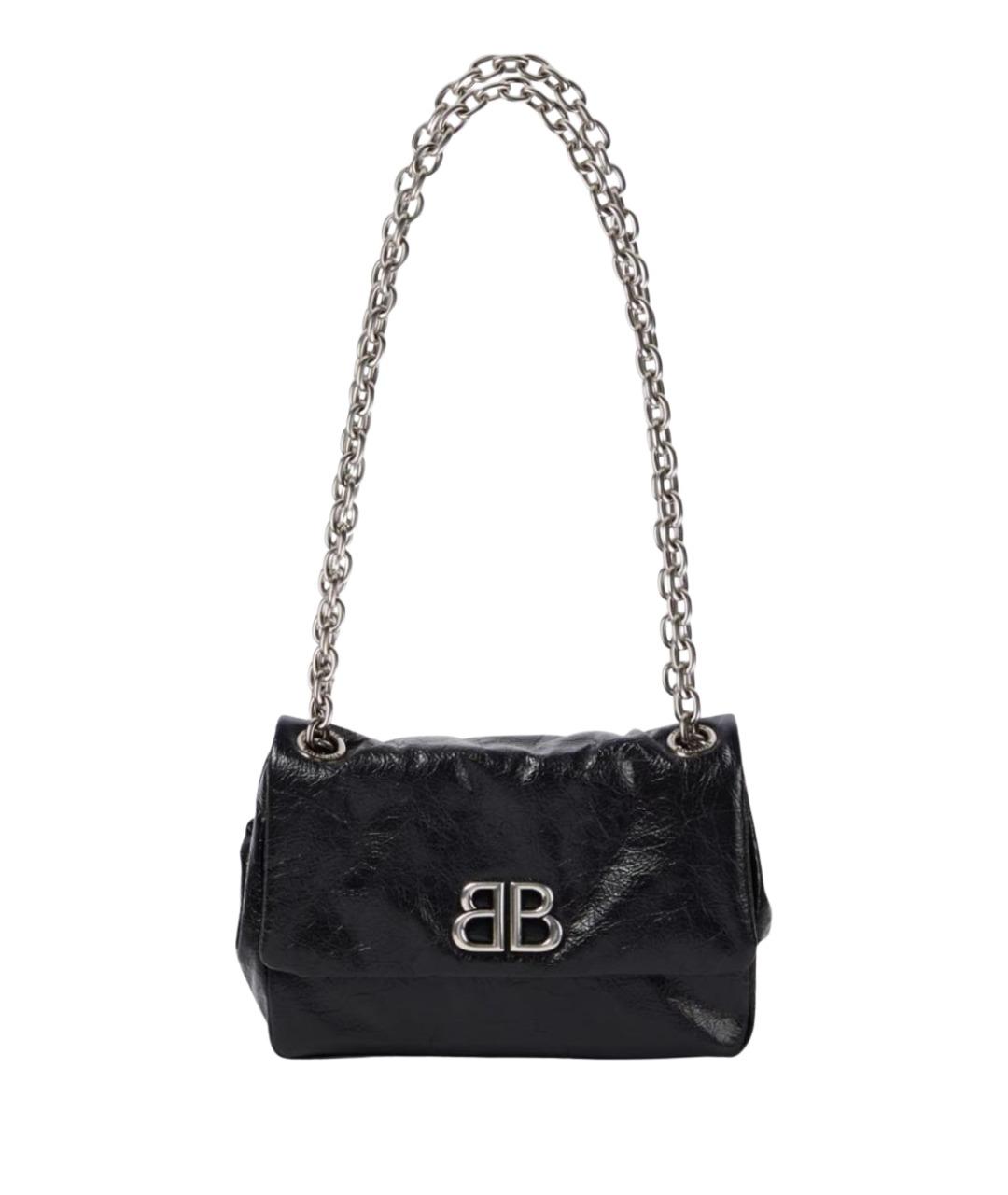 BALENCIAGA Черная кожаная сумка через плечо, фото 1