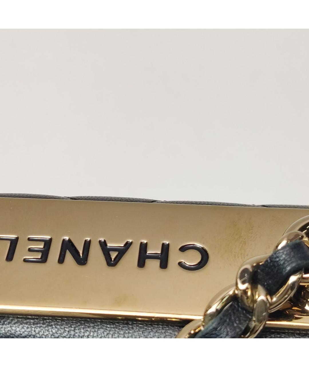 CHANEL Черная кожаная сумка через плечо, фото 8