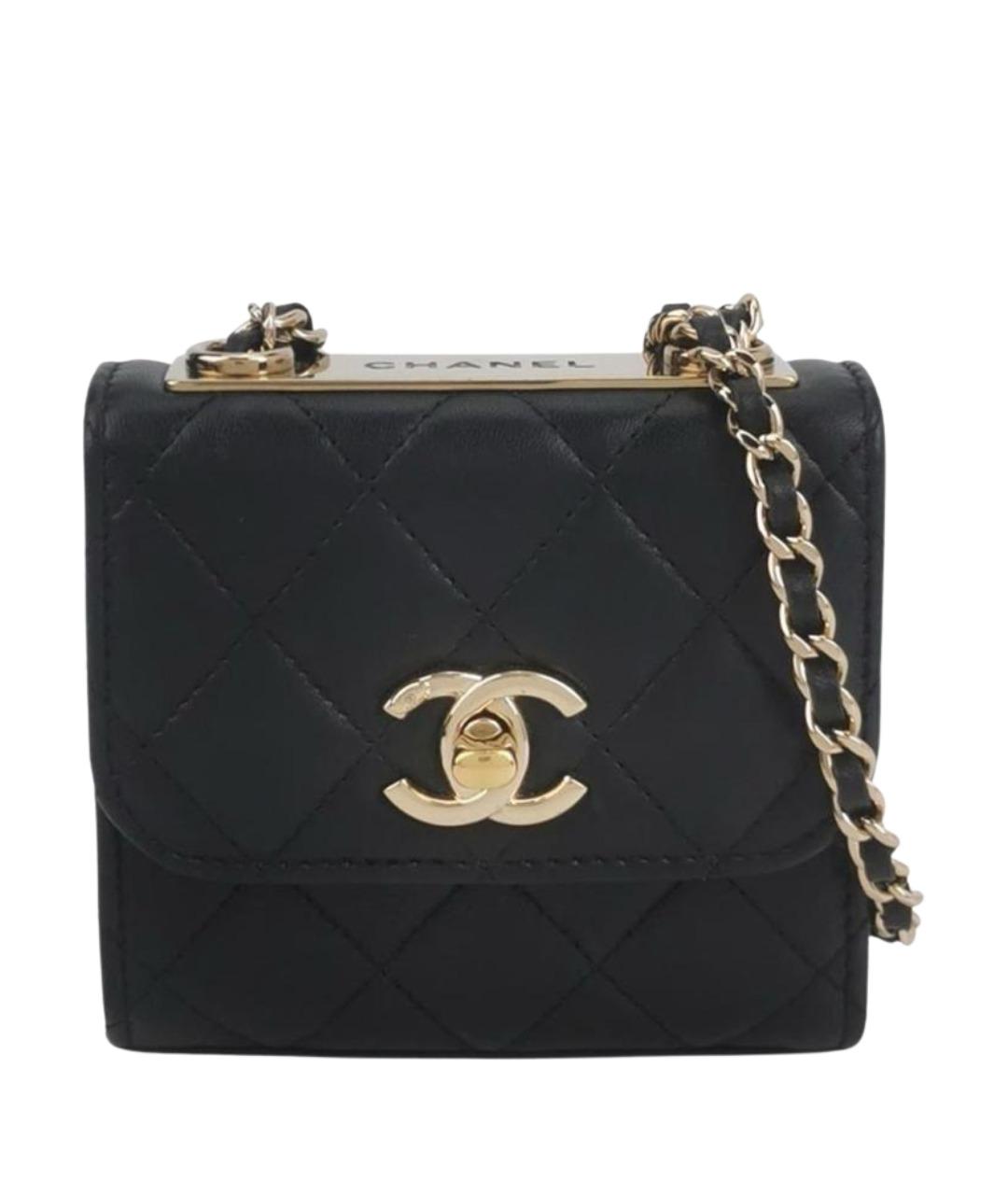 CHANEL Черная кожаная сумка через плечо, фото 1