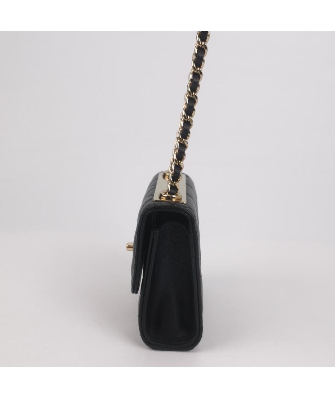 CHANEL Черная кожаная сумка через плечо, фото 2