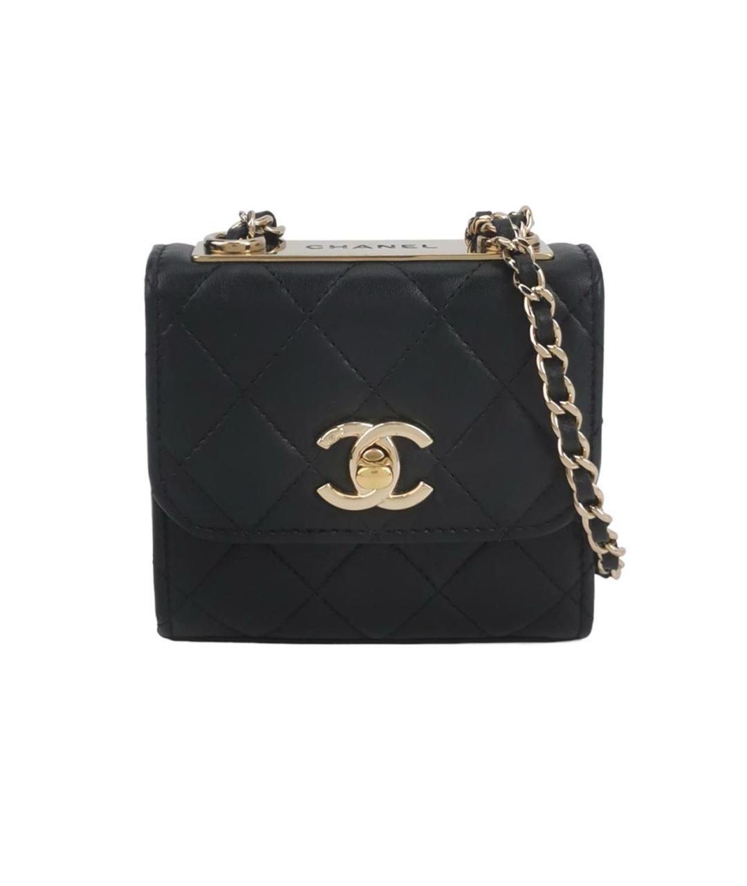 CHANEL Черная кожаная сумка через плечо, фото 9