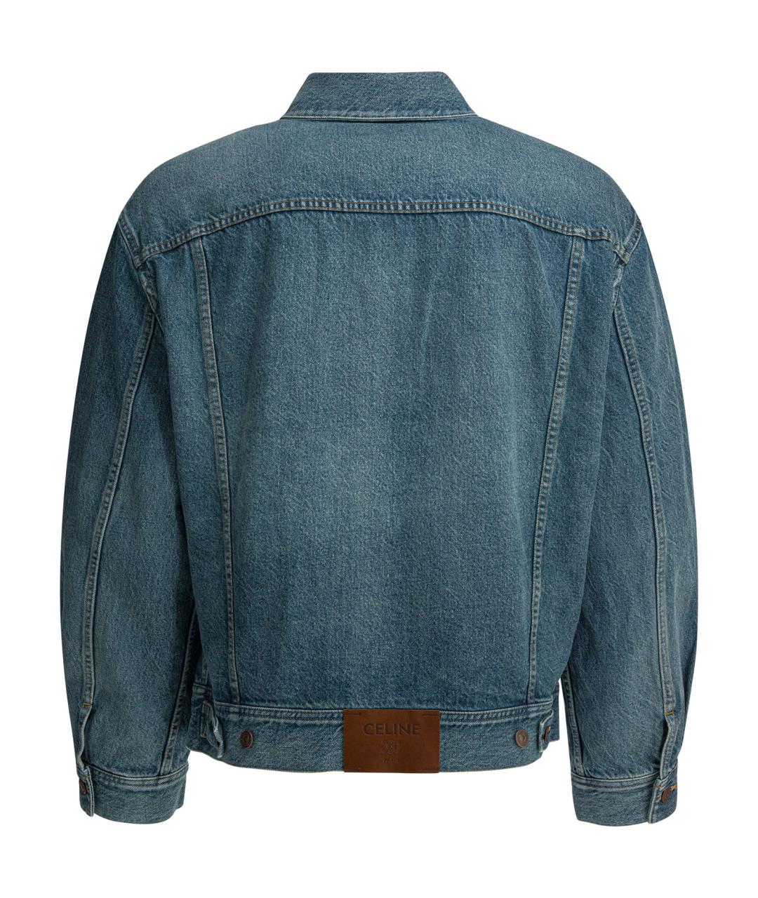 CELINE Голубая хлопковая куртка, фото 2