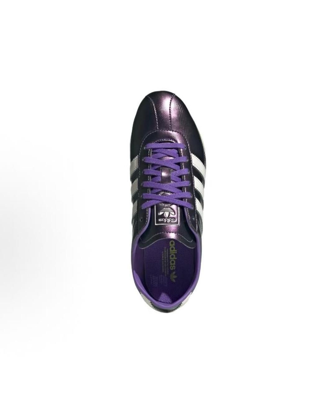 ADIDAS Фиолетовые кожаные низкие кроссовки / кеды, фото 3