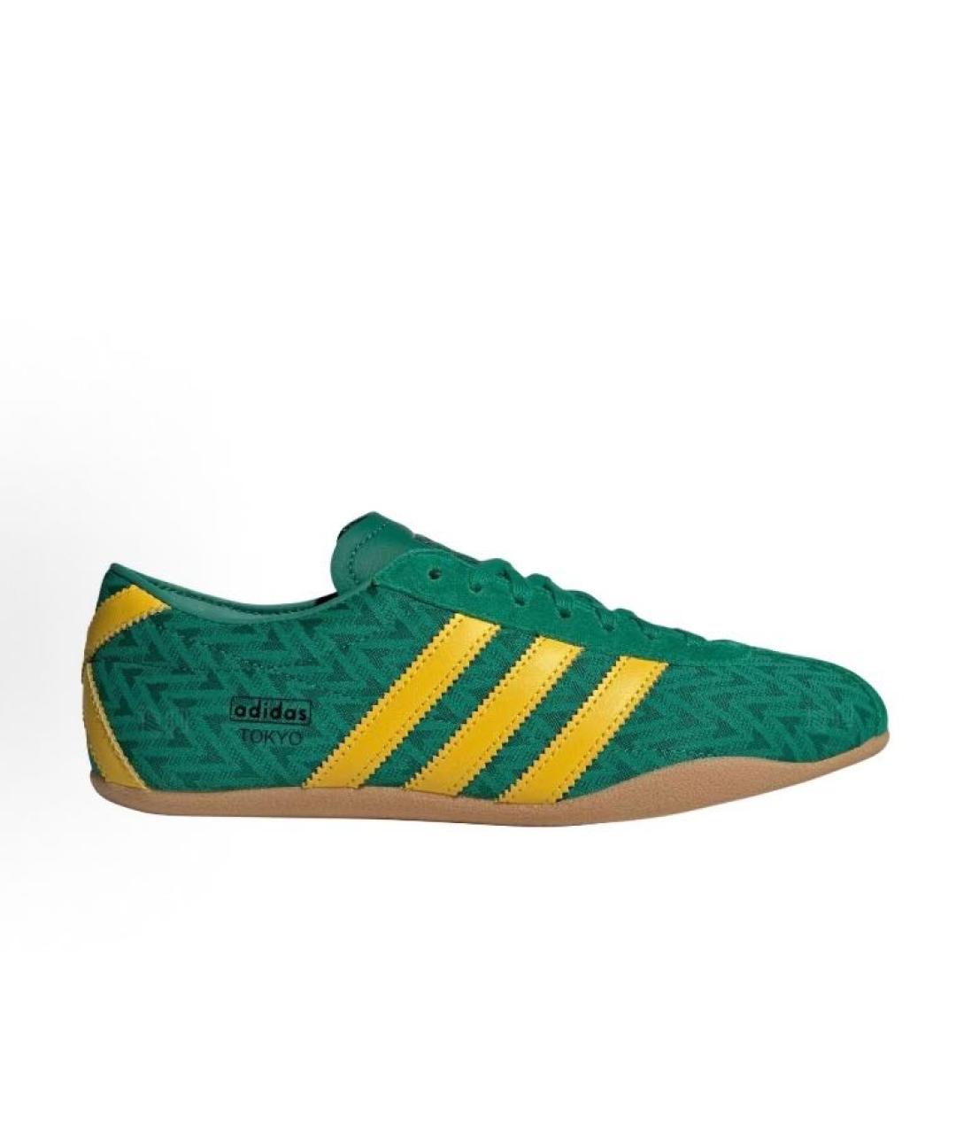 ADIDAS Зеленые текстильные низкие кроссовки / кеды, фото 5
