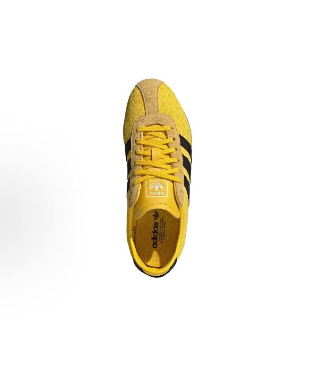 ADIDAS Желтые текстильные низкие кроссовки / кеды, фото 3