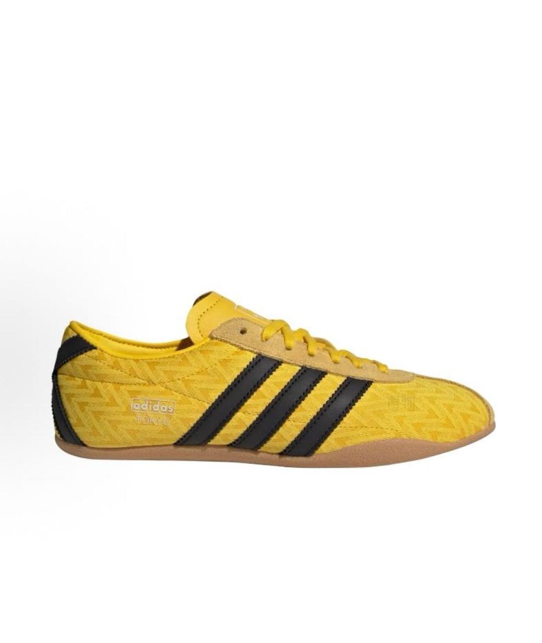 ADIDAS Желтые текстильные низкие кроссовки / кеды, фото 5