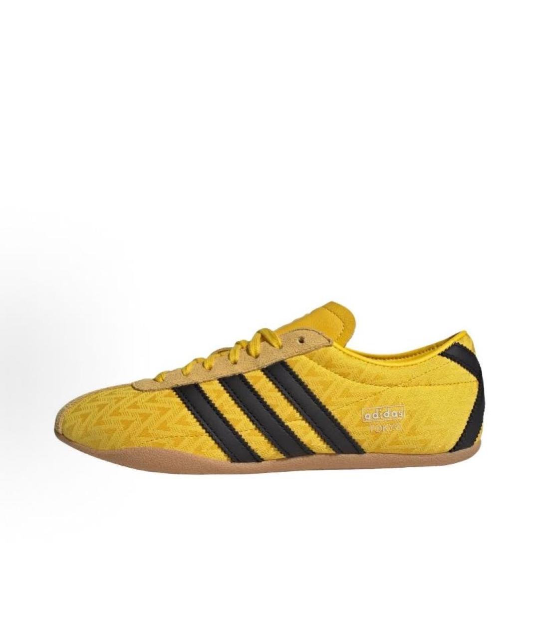 ADIDAS Желтые текстильные низкие кроссовки / кеды, фото 2