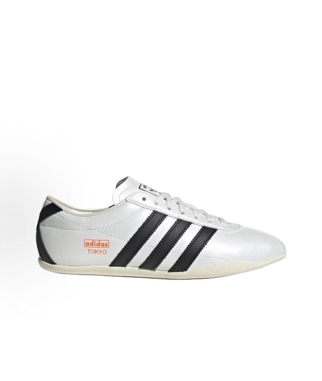 ADIDAS Белые кожаные низкие кроссовки / кеды, фото 5