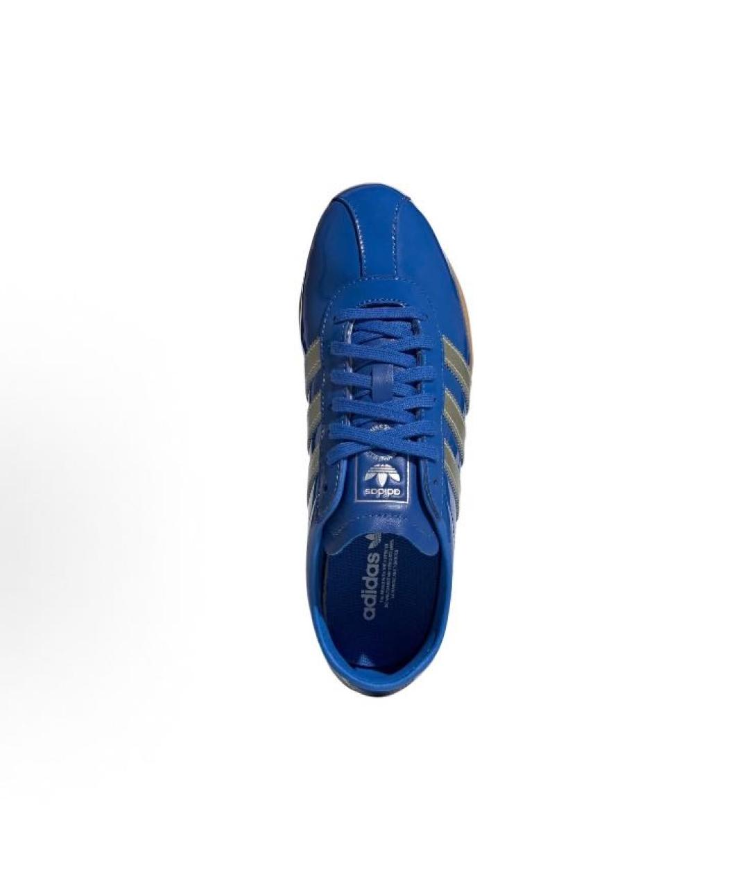 ADIDAS Синие кожаные низкие кроссовки / кеды, фото 3