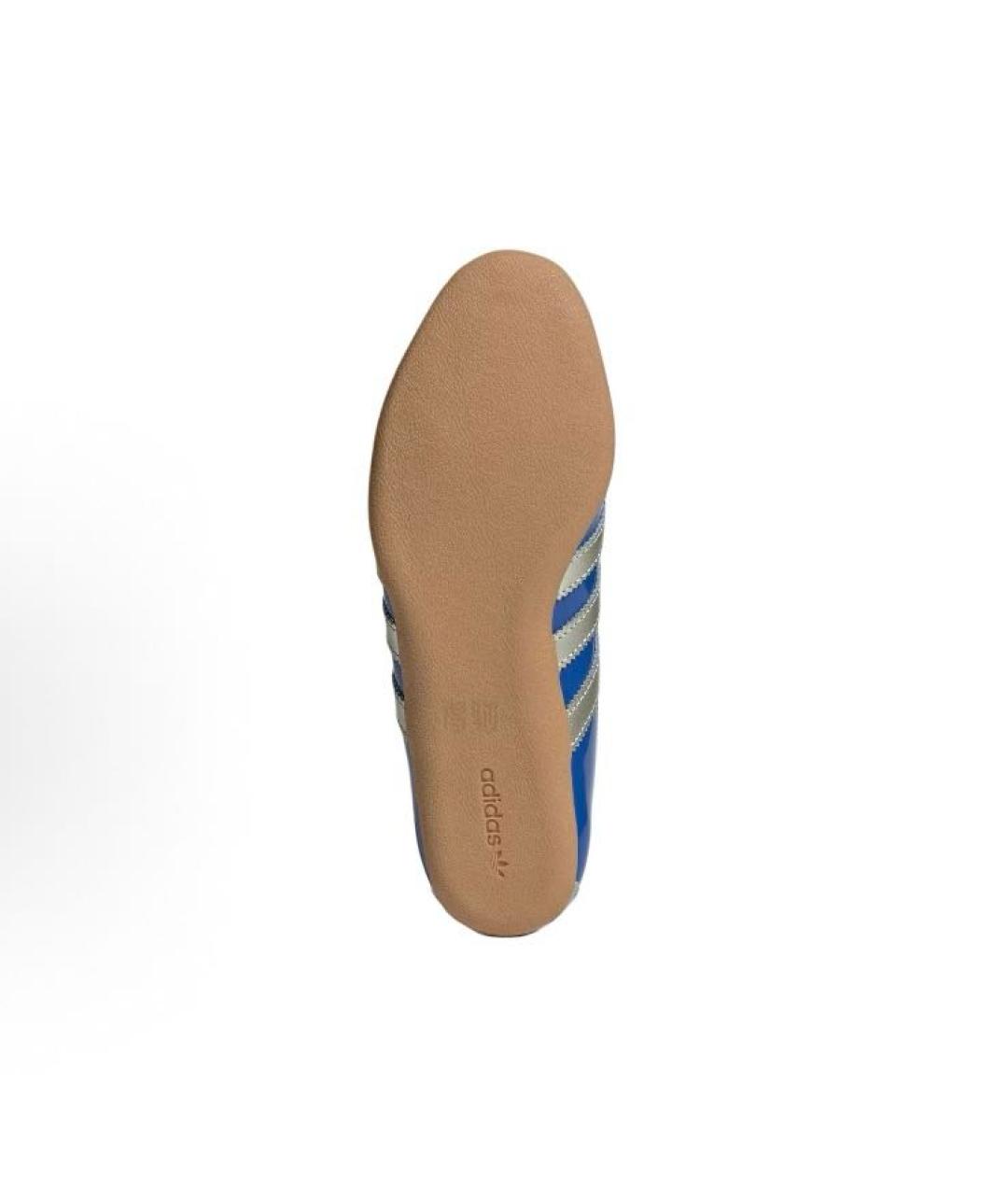 ADIDAS Синие кожаные низкие кроссовки / кеды, фото 4