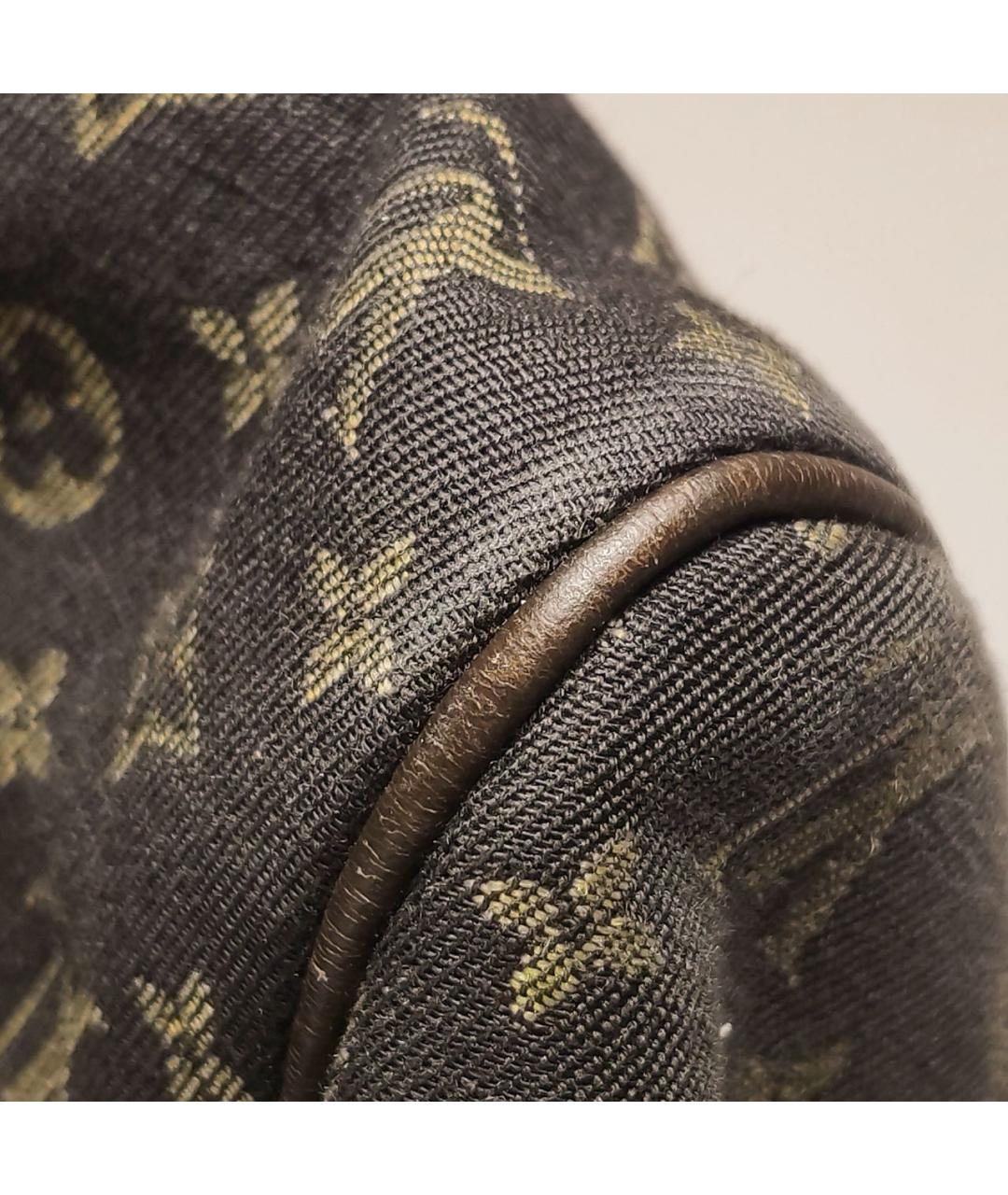 LOUIS VUITTON Коричневая тканевая сумка с короткими ручками, фото 7