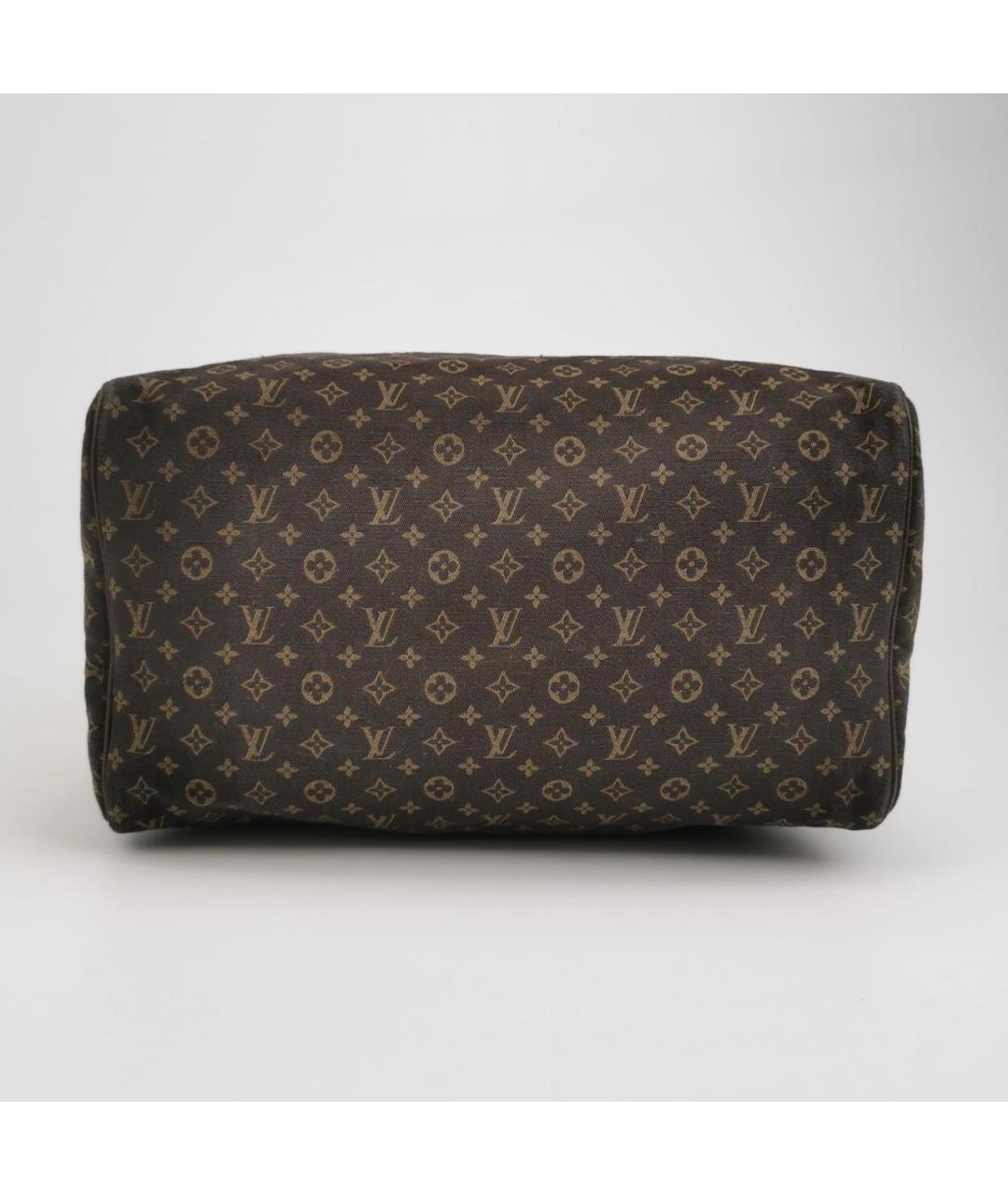 LOUIS VUITTON Коричневая тканевая сумка с короткими ручками, фото 5