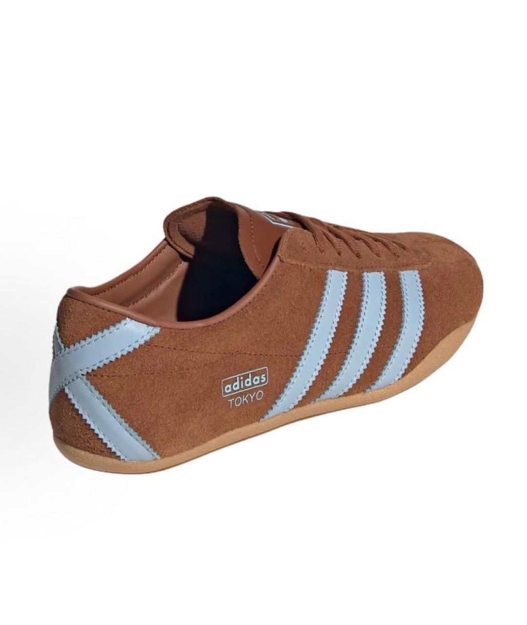 ADIDAS Коричневые замшевые низкие кроссовки / кеды, фото 4