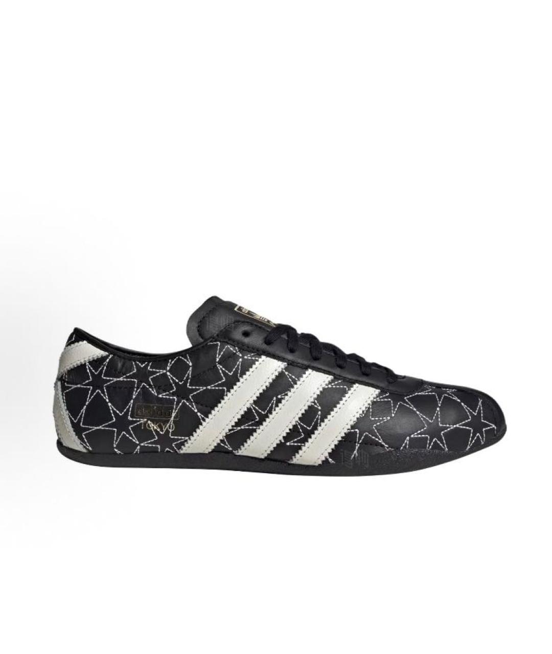 ADIDAS Черные кожаные низкие кроссовки / кеды, фото 7