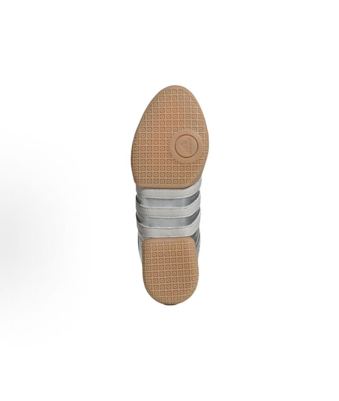ADIDAS Серебряные кожаные низкие кроссовки / кеды, фото 6
