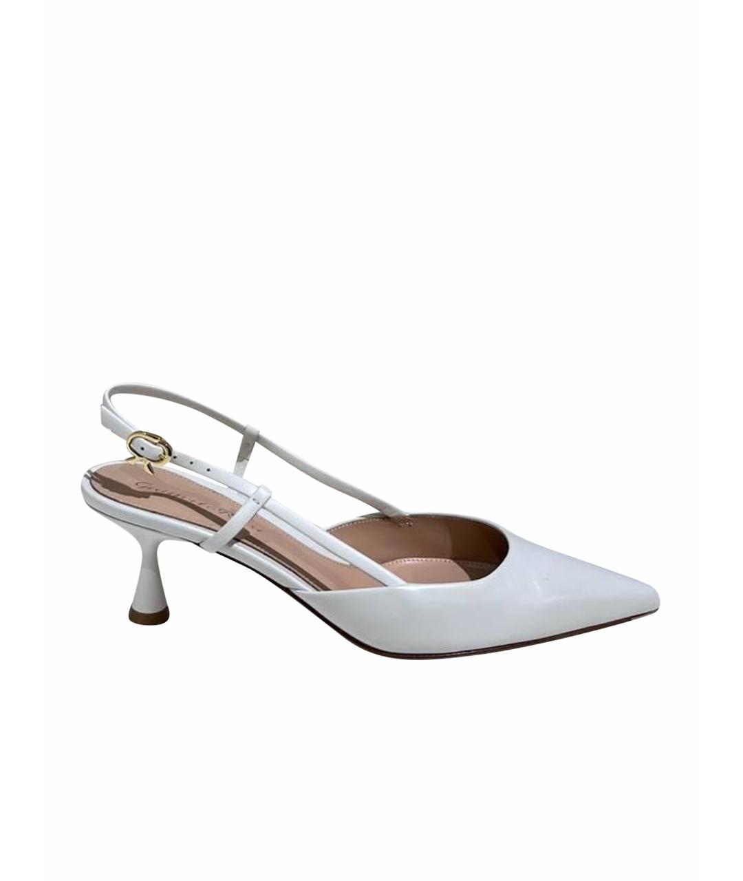 GIANVITO ROSSI Белые кожаные босоножки, фото 1