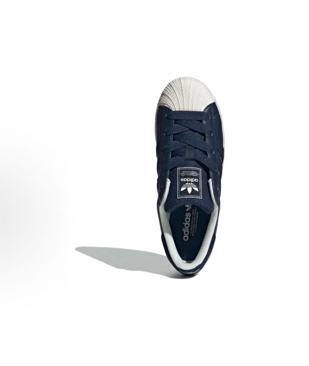 ADIDAS Темно-синие кожаные низкие кроссовки / кеды, фото 3