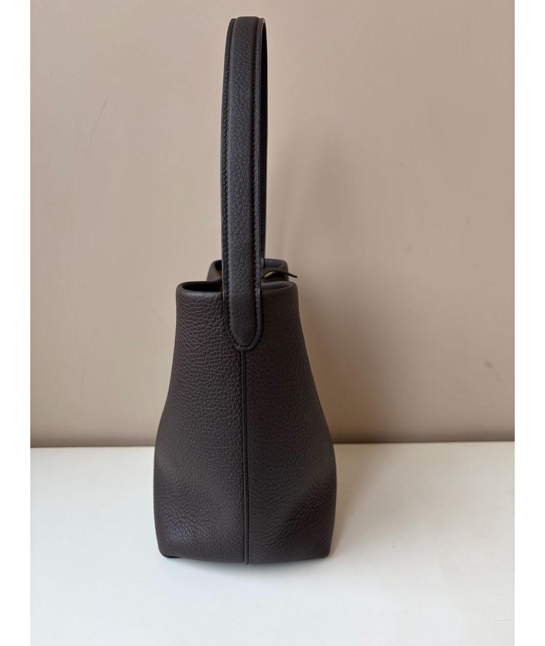 THE ROW Коричневая кожаная сумка тоут, фото 3