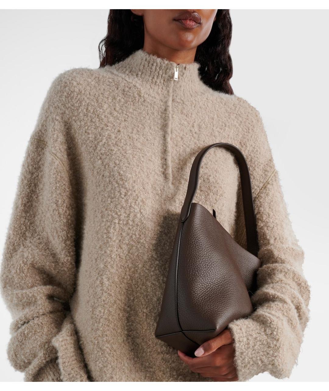 THE ROW Коричневая кожаная сумка тоут, фото 8