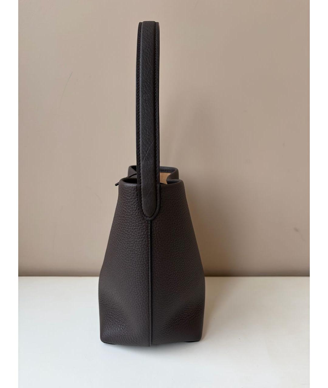 THE ROW Коричневая кожаная сумка тоут, фото 5