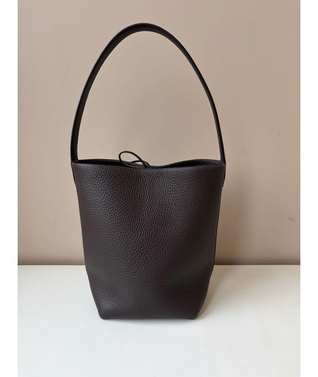 THE ROW Коричневая кожаная сумка тоут, фото 4