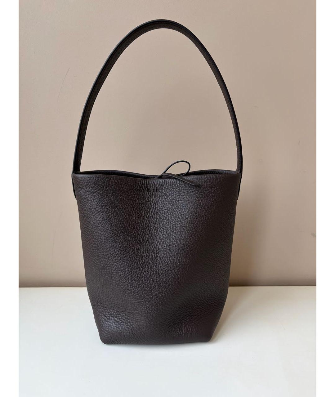 THE ROW Коричневая кожаная сумка тоут, фото 2