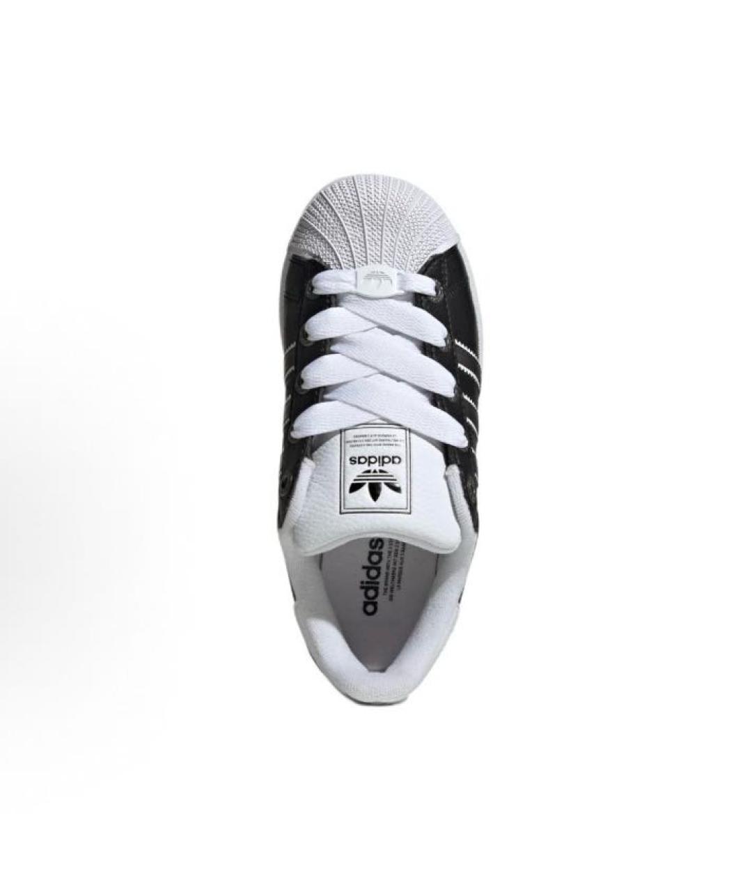 ADIDAS Черные кожаные низкие кроссовки / кеды, фото 5