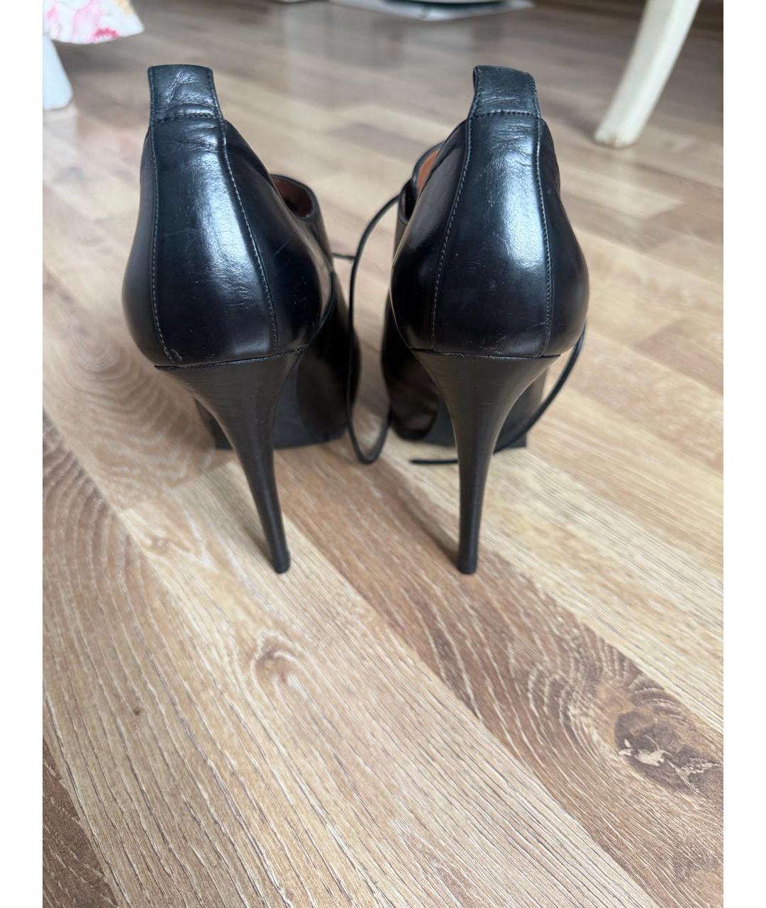 BARBARA BUI Черные кожаные ботильоны, фото 4