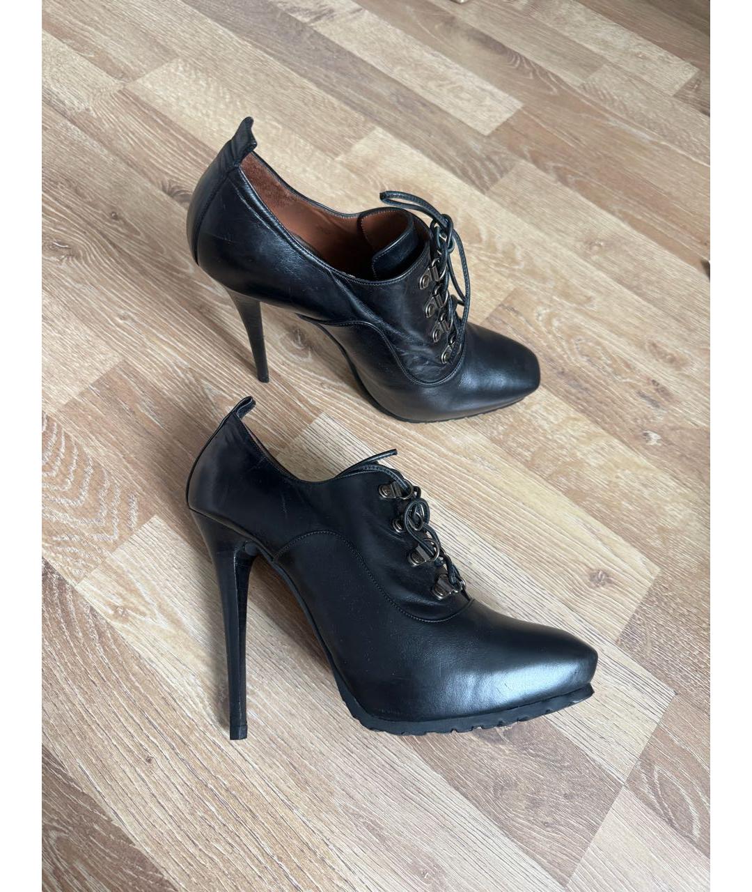 BARBARA BUI Черные кожаные ботильоны, фото 3