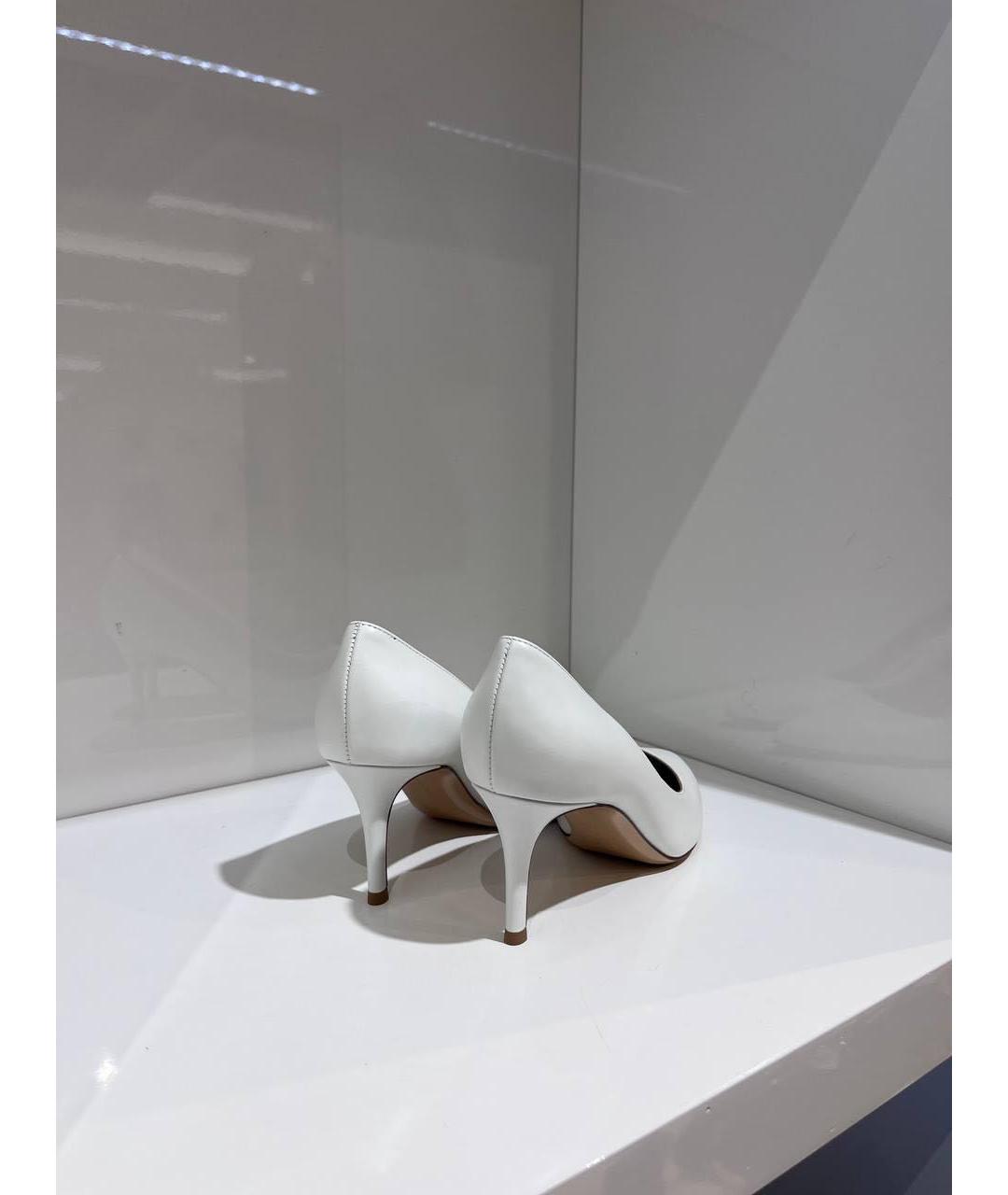 GIANVITO ROSSI Белые кожаные туфли, фото 4