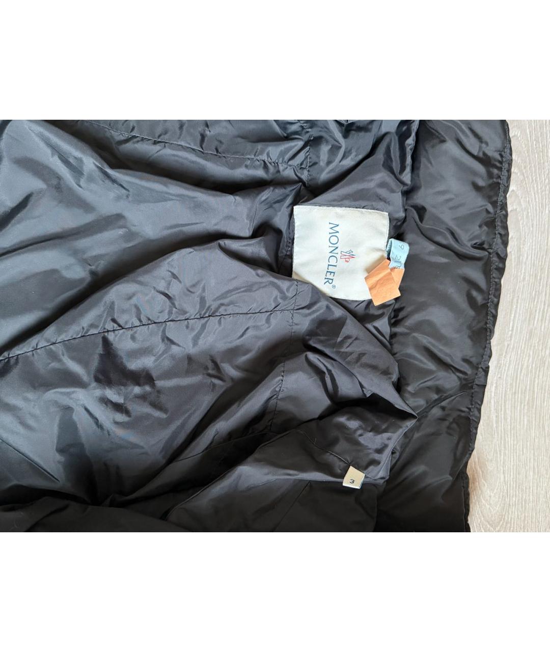MONCLER Черный пуховик, фото 3
