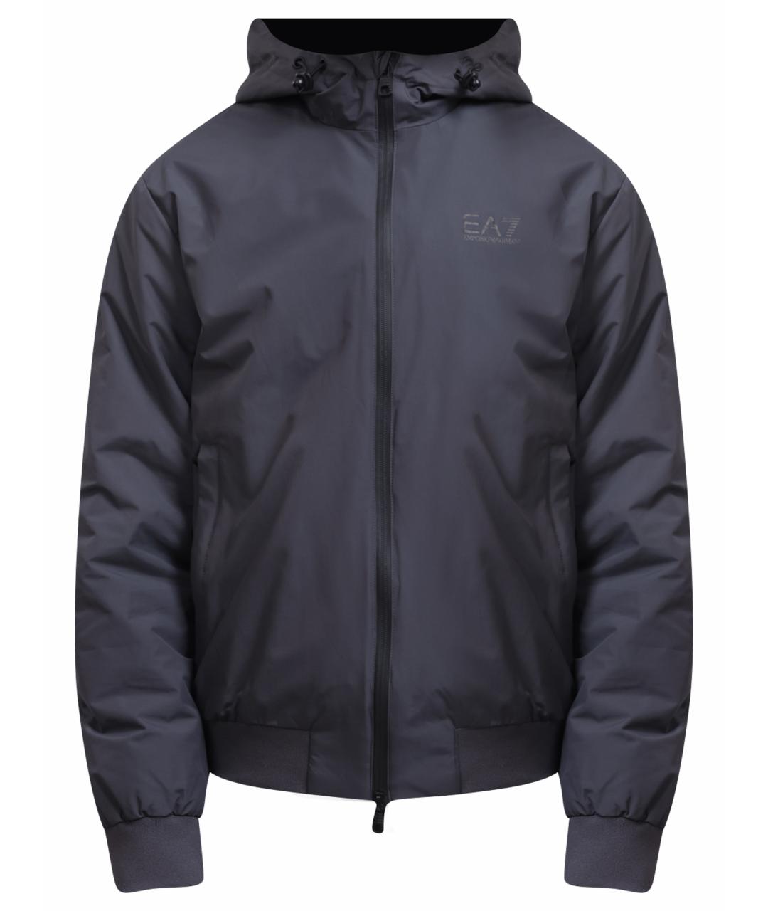 EA7 Черная полиамидовая куртка, фото 1