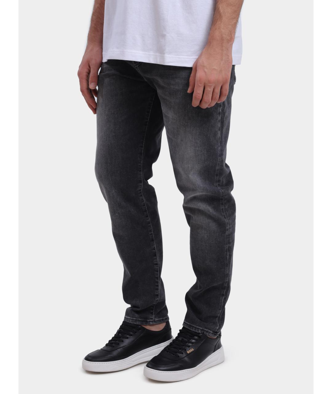 HUGO Серые хлопковые прямые джинсы, фото 2