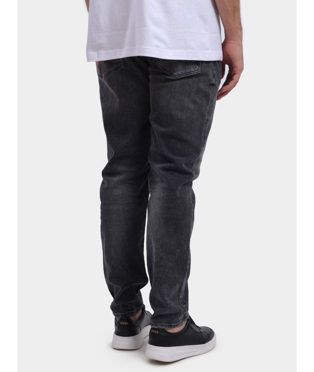 HUGO Серые хлопковые прямые джинсы, фото 4