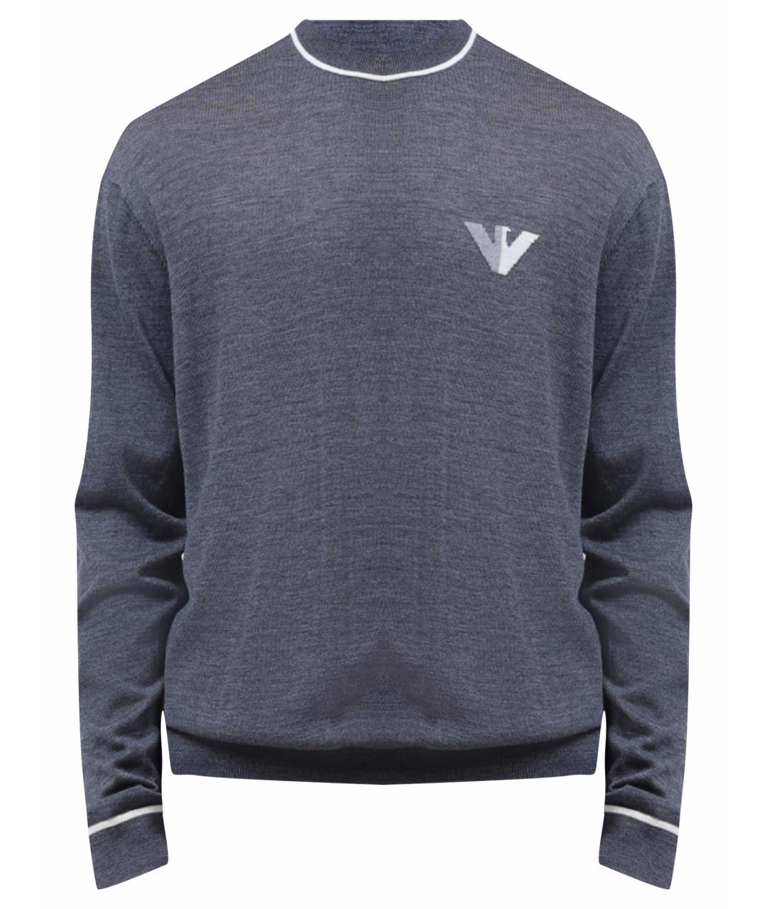 EMPORIO ARMANI Серый шерстяной джемпер / свитер, фото 1