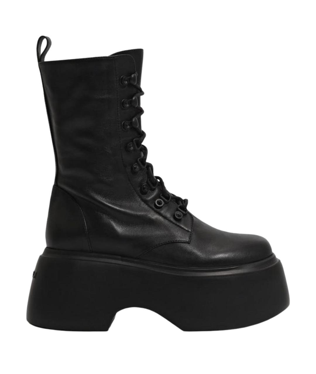 LE SILLA Черные кожаные ботинки, фото 1
