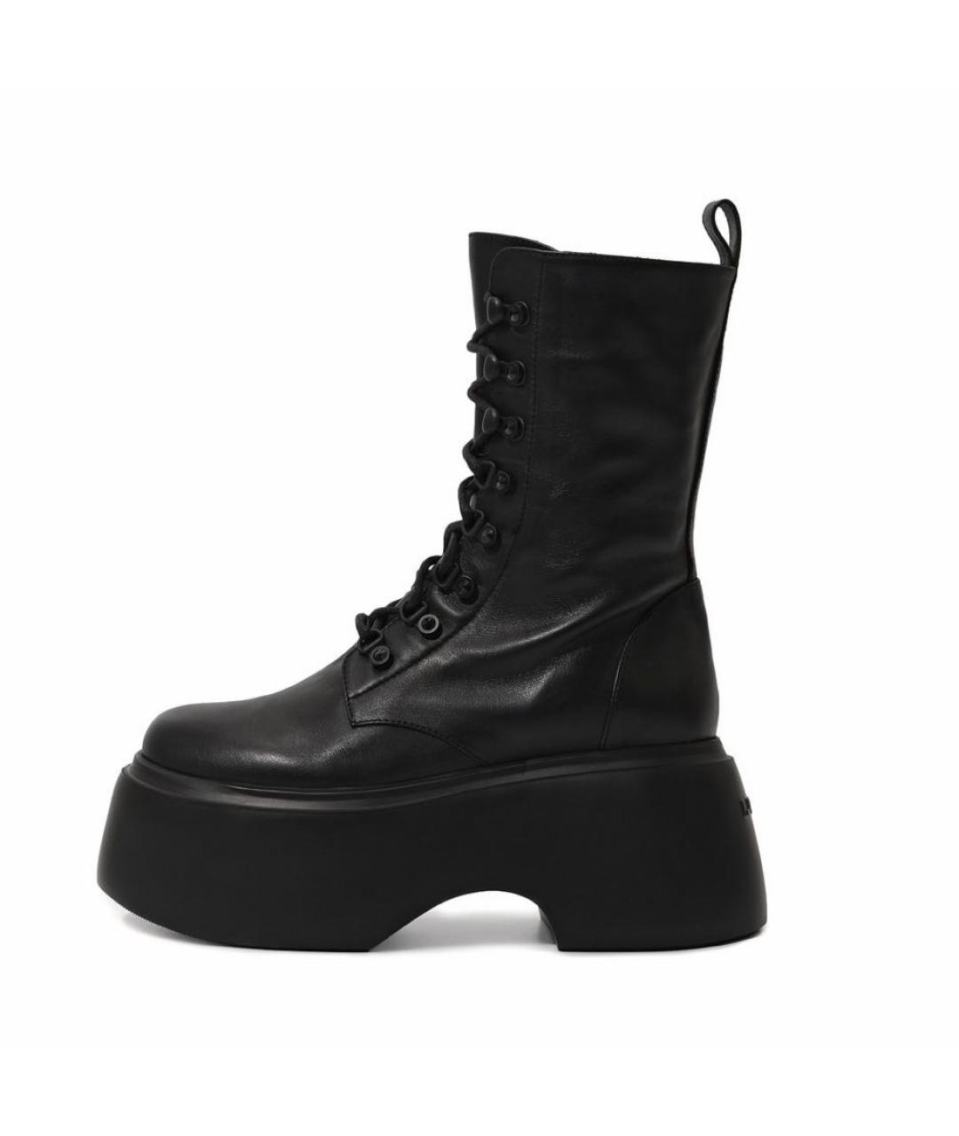 LE SILLA Черные кожаные ботинки, фото 9