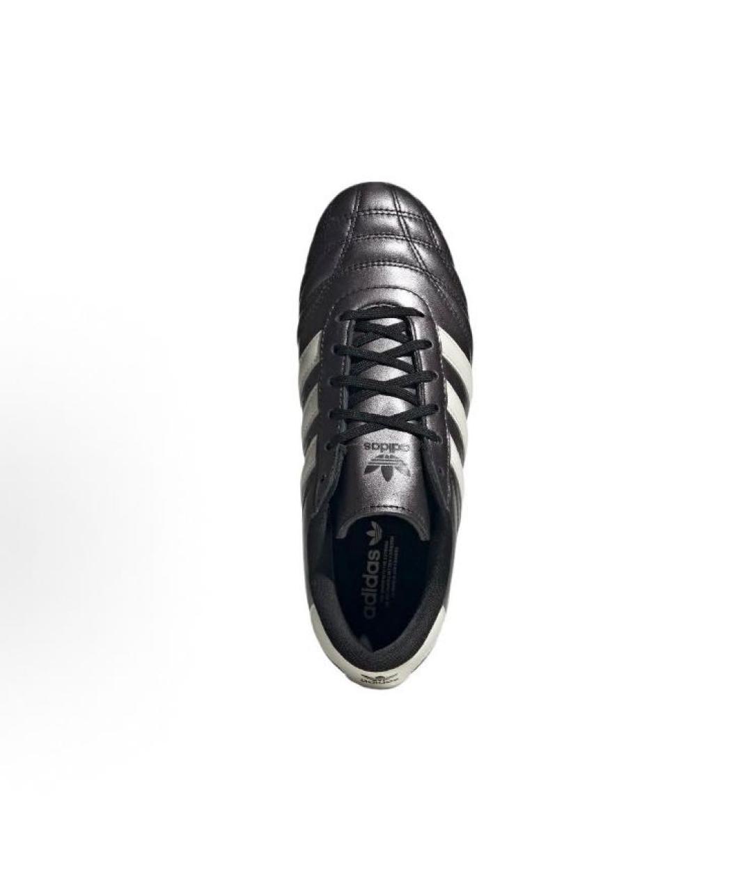 ADIDAS Серебряные кожаные низкие кроссовки / кеды, фото 4