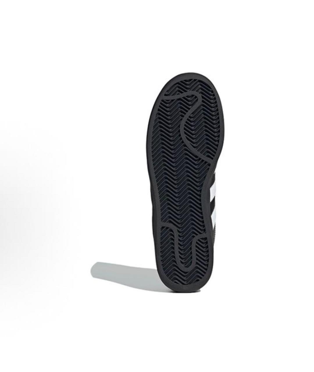 ADIDAS Черные кожаные низкие кроссовки / кеды, фото 5