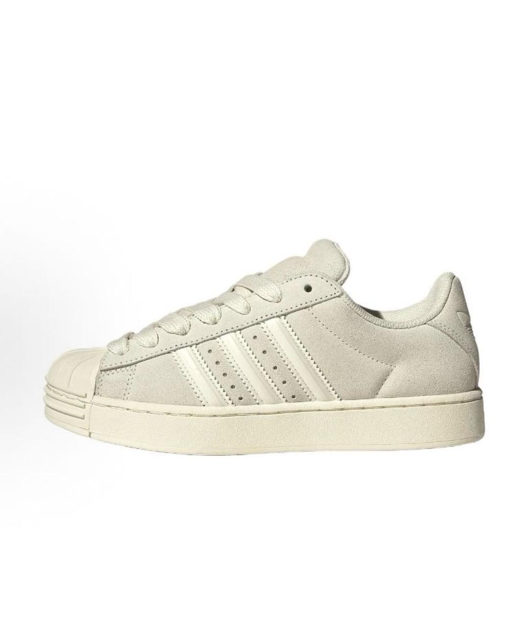 ADIDAS Бежевые замшевые низкие кроссовки / кеды, фото 2